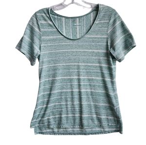Columbia Free with Purchase Striped Tee | Women's XS | Green Stripe  #1716261